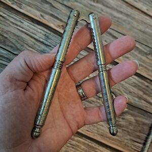 Vintage HMQ Silver Tone Metal Nutcracker Textured Handled Nut Cracker Tool